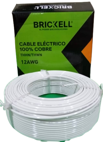 CABLE AWG #12 100% COBRE - BLANCO BRICKELL