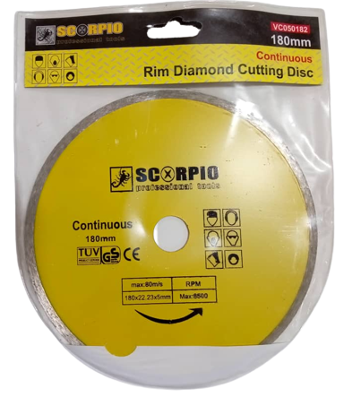 DISCO DIAMANTADO CONTINUO WET 7" x 7/8" SCORPIO