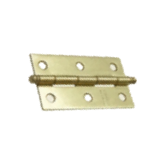[BIS054] BISAGRA PARA MADERA 3/4" CAL 24 C/TOR ZINC DORADA INDUMA (PAR)