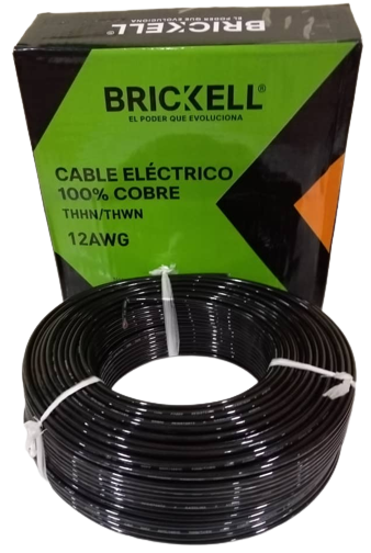[CAB043] CABLE AWG #12 100% COBRE - NEGRO BRICKELL