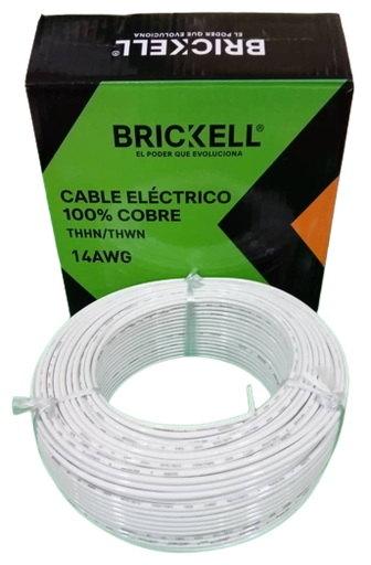 [CAB051] CABLE AWG #14 100% COBRE - BLANCO BRICKELL