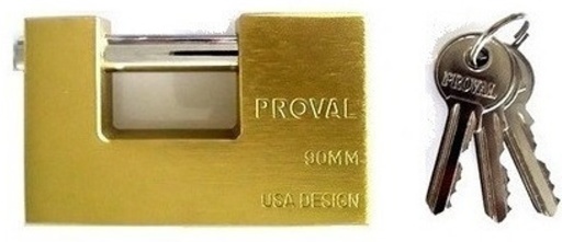 [CAN015] CANDADO ANTICIZALLA 80 MM DORADO BRICKEL