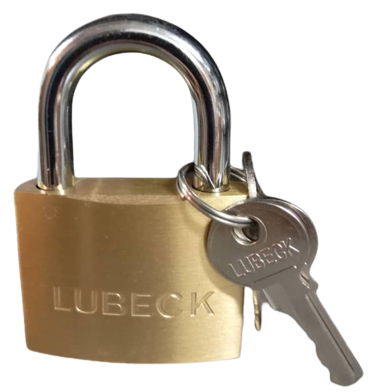 [CAN026] CANDADO PLANO LATON MACIZO 40MM LUBECK