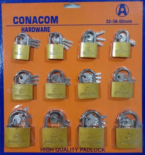 [CAN051] CANDADOS EN BLISTER 32 - 38 - 50 MM