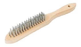 [CEP001] CEPILLO  ALAMBRE MANGO MADERA 6 HILERAS VINKO