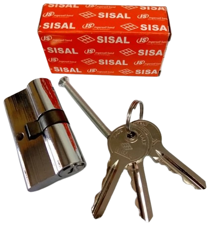 [CIL001] CILINDRO PERA 60MM 5 PINES CROMADO 3 LLAVES SISAL