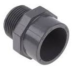 [CON410] CONEX. PVC ADAPTADOR MACHO 1"  AGUA FRIA SCH 40 ISO 9001