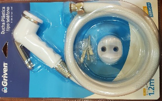 [DUC002] DUCHA TELEFONO BLANCA PLASTICA 