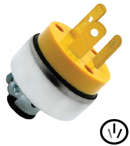 [ENC010] ENCHUFE METAL VINIL 3 X 20 AMP 250 V