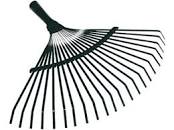 [ESC007] ESCOBA METALICA PARA JARDIN 22 DIENTES S/CABO VERDE BUFFALO