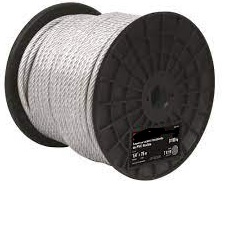 [GUA051] GUAYA FORRADA ACERO GALVANIZADO 3/16" ROLLO 75 MTS.