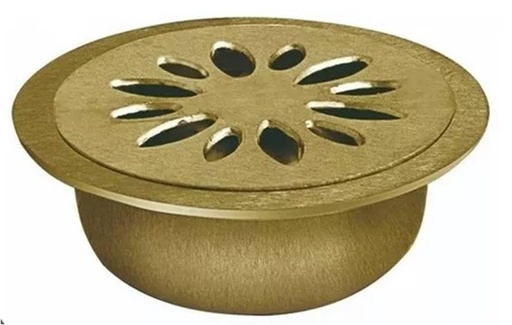 [INO002] INODORO REDONDO DE BRONCE 10 CM METALES ALEADOS