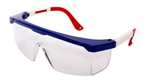 [LEN001] LENTES DE SEGURIDAD CLAROS BORDE AZUL
