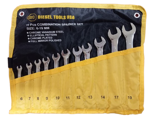 [LLA620] LLAVE COMBINADA JGO 11 PZAS 6-19 MM DIESEL TOOLS