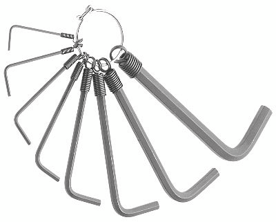 [LLA106] LLAVES ALLEN EN JUEGO 10 PZAS 1/16"-3/8"