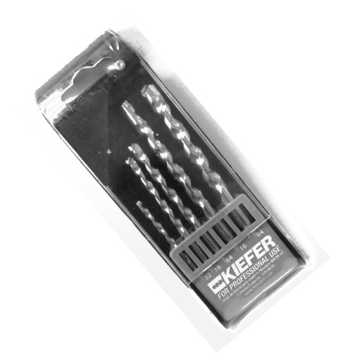 [MEC120] MECHAS P/CONCRETO JGO 5 PZAS 5/32-3/8" KIEFER