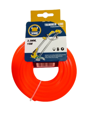 [NYL050] NYLON PARA DESMALEZADORA CUADRADO 3,3 MM 15 MTS
