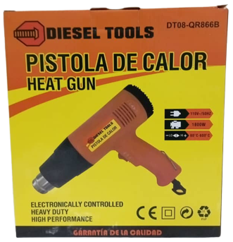 [PIS050] PISTOLA DE CALOR 1800W-110V-60°C/600°C DIESEL TOOLS