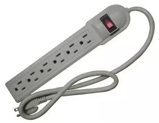 [REG051] REGLETA ELECTRICA 6 TOMAS GRIS TREK