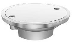 [REJ120] REJILLA CROMADA REDONDA CIEGA        1 1/2" 