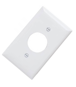 [TAP008] TAPA P/TOMA REDONDA 3 X 20 PLASTICA BLANCA