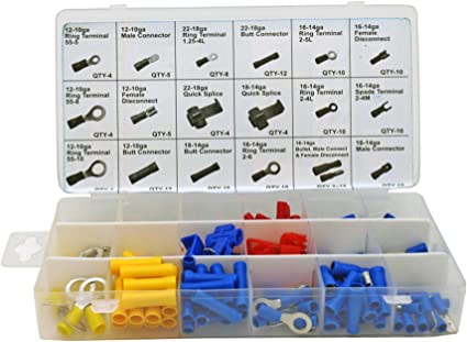 [KIT140] KIT TERMINALES P/CABLE C/CAPA PVC 160 PZAS DIESEL TOOLS
