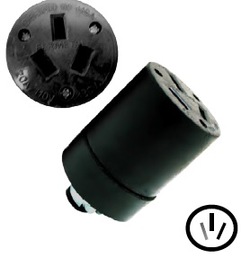 [TOM013] TOMA AEREA DE GOMA 3 x 20 AMP FERMETAL
