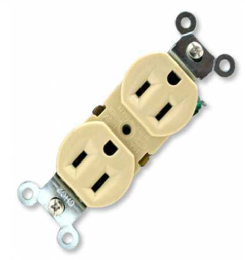 [TOM001] TOMA EMBUTIR DOBLE T/270 15 AMP 125V BEIGE