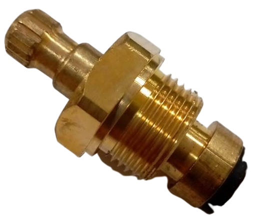 [VAS003] VASTAGO BRONCE P/LAVAMANOS 4" CORTO 12 ESTRIAS